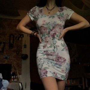 Floral body con dress